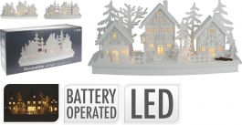 Vas božična lesena led, 45 cm, Koo.