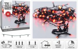 Lučke 320 led rdeča 8 funkcij utripanja s časovnikom, 24 m, IP44, Koo.