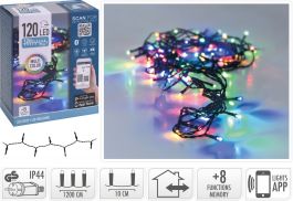 Lučke 120 led barvna 8 funkcij utripanja z aplikacijo, 5 m, Koo.
