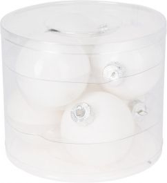 Bučke novoletne bele steklene, set 6 kom/80 mm,  Koo.