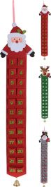 Koledar adventni Dedek Mraz 97cm, 3 barve
