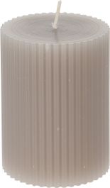 Sveča rebrasta Pillar 8cm, temno siva

