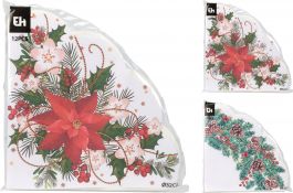 Serviete papirnate okrogle 32cm, 12/1 bož. rože
