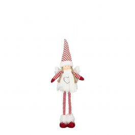 Figura božična punčka angel rdeč 68 cm, Edel.