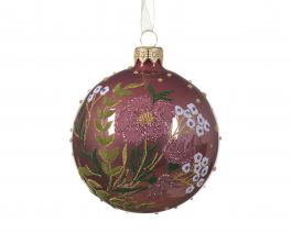 Bučka novoletna roza z rožicami fi 80 mm, Kaem.