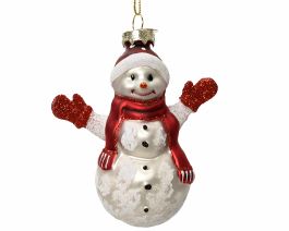 Okras novoletni snežak 10,5 cm, Kaem.