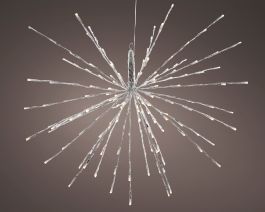 Lučka novoletna ognejemet svetleča 72 led, fi 45 cm,  IP44, Kaem.