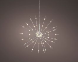 Lučka novoletna ognejemet svetleča 60 led, fi 25 cm,  IP44, Kaem.