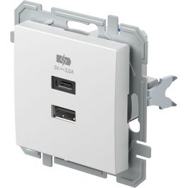 POLNILNIK USB 5V 3,0A beli LOGIQ brez okvirja