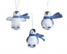 Okras novoletni pingvinček 9,5 cm, Kaem.