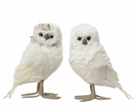 Figura sova bela 23 cm, Kaem.