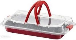 Pekač za pecivo s pvc pokrovom  42 x 29cm Cherry
