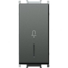Tipkalo MODUL 1polno z lučko ZVONEC 16A 250V~ 1M antracit