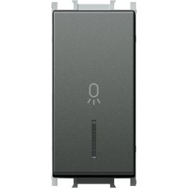 Tipkalo MODUL 1polno z lučko LUČ 16A 250V~ 1M antracit