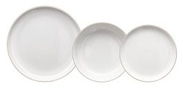 Krožnik garnitura 12/1 Edge filo Oro, porcelan
