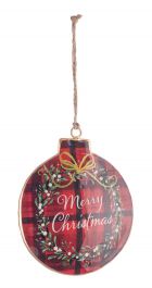 Bučka novoletna rdeča Merry Cristmas 10x12 cm, Bizz.