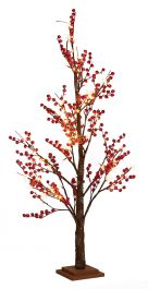 Drevo rdečo 72 led, 120 cm, Bizz.