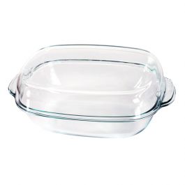 Pekač steklen s pokrovom 8,6l, 40x26x17cm  
