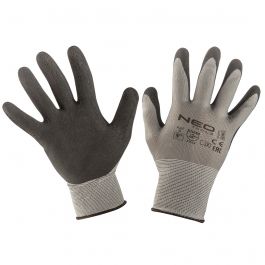 Rokavice Neo tools, najlon, lateks št.10