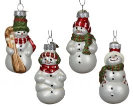 Okras novoletni sneženi mož 7,5 cm, Kaem.