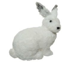 Figura božična zajček bel 29 cm, Kaem.