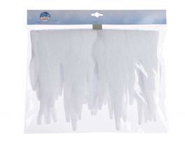 Dekoracija za okna ledene sveče mavrične bleščice  27x200 cm, Kaem.