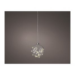 Krogla steklena viseča mikro 30 led, fi 14 cm, Kaem.