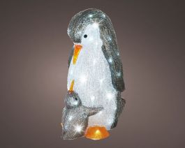 Pingvinčka akril črno/bela 60 led, 47 cm, IP44, Kaem.