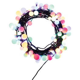 Lučke 120 led češnja barvna 9 m, IP44, Kaem.