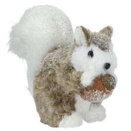 Figura božična veverička rjava 20 cm, Kaem.