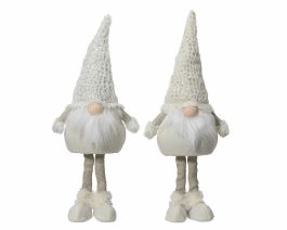 Figura božična palček bel 70 cm, Kaem.