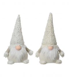 Figura božična palček bel 30 cm, Kaem.