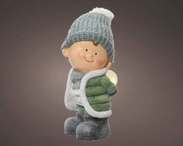 Figura božična fantek zelen 45 cm, Kaem.