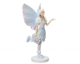 Figura vila na modro/roza na podstavku 35 cm, Kaem.