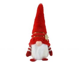 Figura božična palček rdeč 30 cm, Kaem.