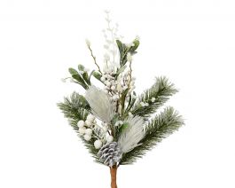 Veja božična zasnežena bele kroglice 50 cm, Kaem.