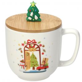 Lonček Natale Cheery Tree, 390ml, s pokrovom iz bambusa
