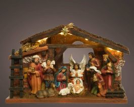 Jaslice okrasne z hlevčkom led 15 cm, set 11/1, Kaem.