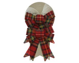 Okras novoletni za jelko mašnica rdeča 17 cm set 2/1, Kaem.