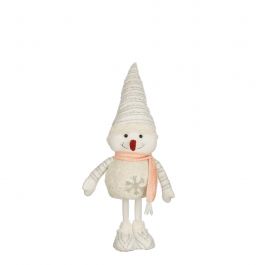 Figura božična sneženi mož bel 60cm, Edel.