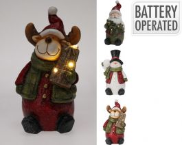 Figura božična jelen/božiček/snežak led, 36 cm, Koo.