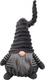 Figura božični palček siv led 44 cm, Koo.