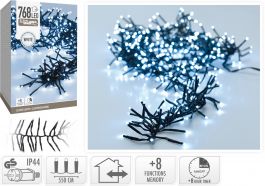 Lučke 768 led ledeno bela grozdne s programatorjem s časovnikom 5,5 m, IP44, Koo.
