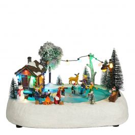 Dekoracija božična drsališče 31x24x15 cm, Edel.
