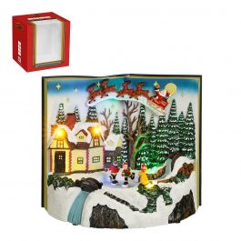 Dekoracija božična knjiga 24x14x21 cm, Edel.