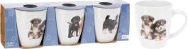 Lonček Mug dekor kužki 220ml  set 3/1

