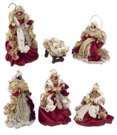 Jaslice okrasne rdečo/zlate 20-28 cm, set 6/1, Bizz.