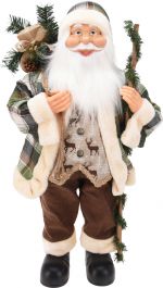 Figura božična božiček rjav 80 cm, Koo.