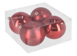 Bučka novoletna rdeča fi 100 mm, set 4/1, Bizz.