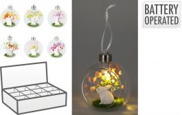 Krogla z velikonoč. zajčkom. LED, 10cm
